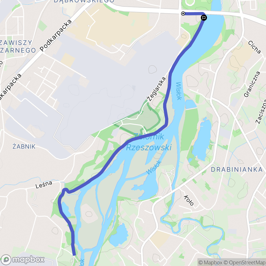 Rzeszów: mapa trasy - Poland