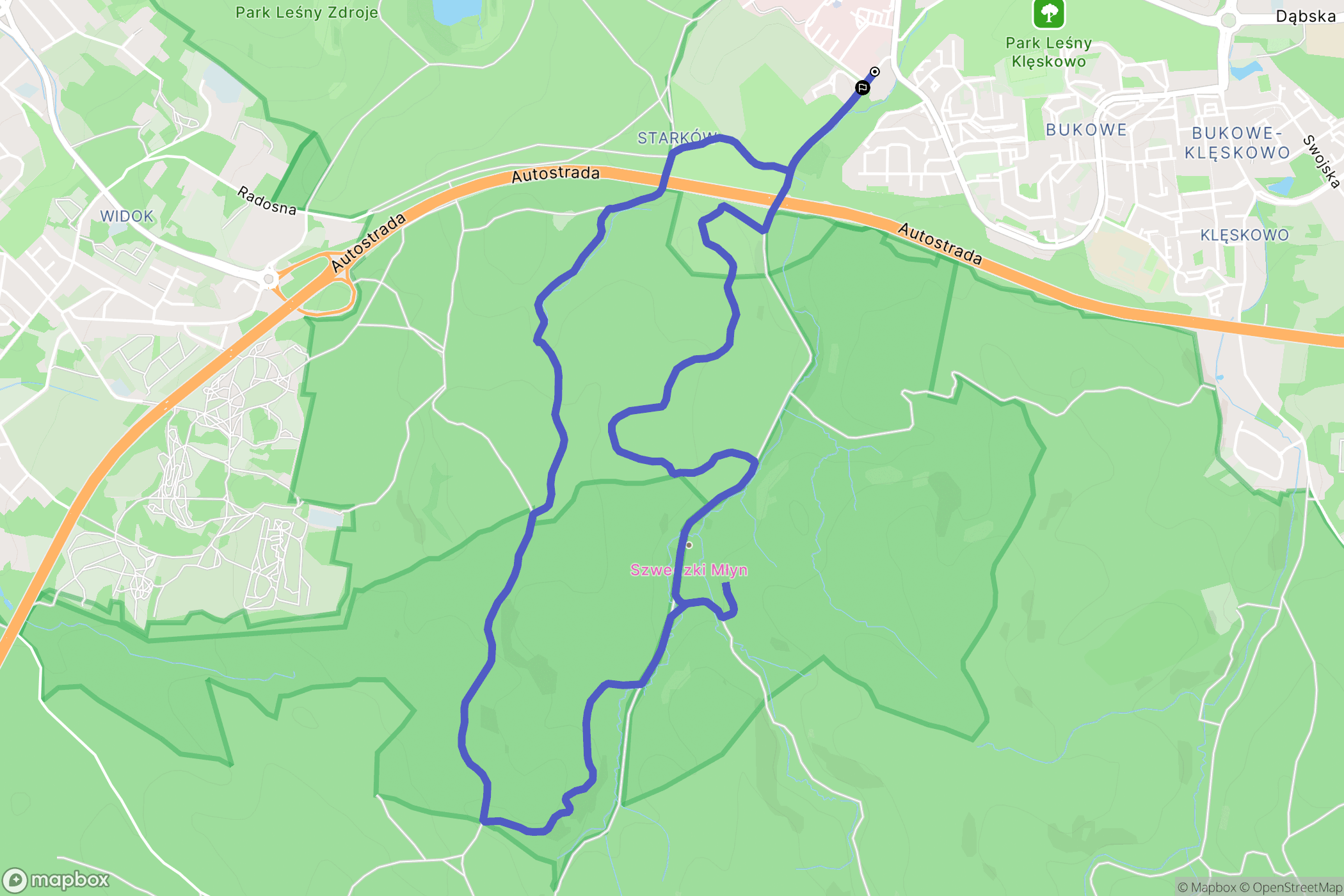 Szczecin: mapa trasy - Poland
