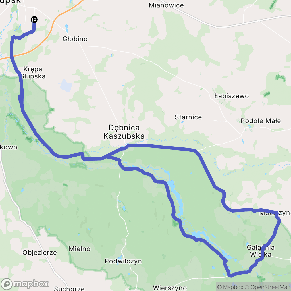 Słupsk: mapa trasy - Poland