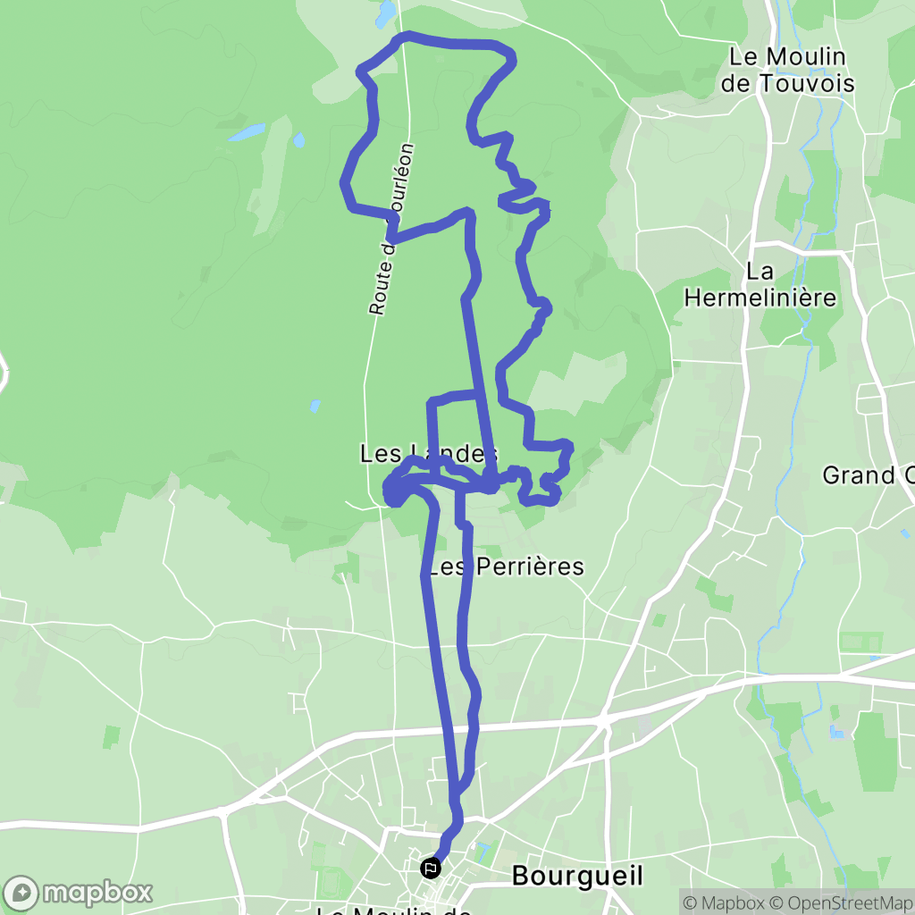 Bourgueil : carte du parcours de randonnée - France