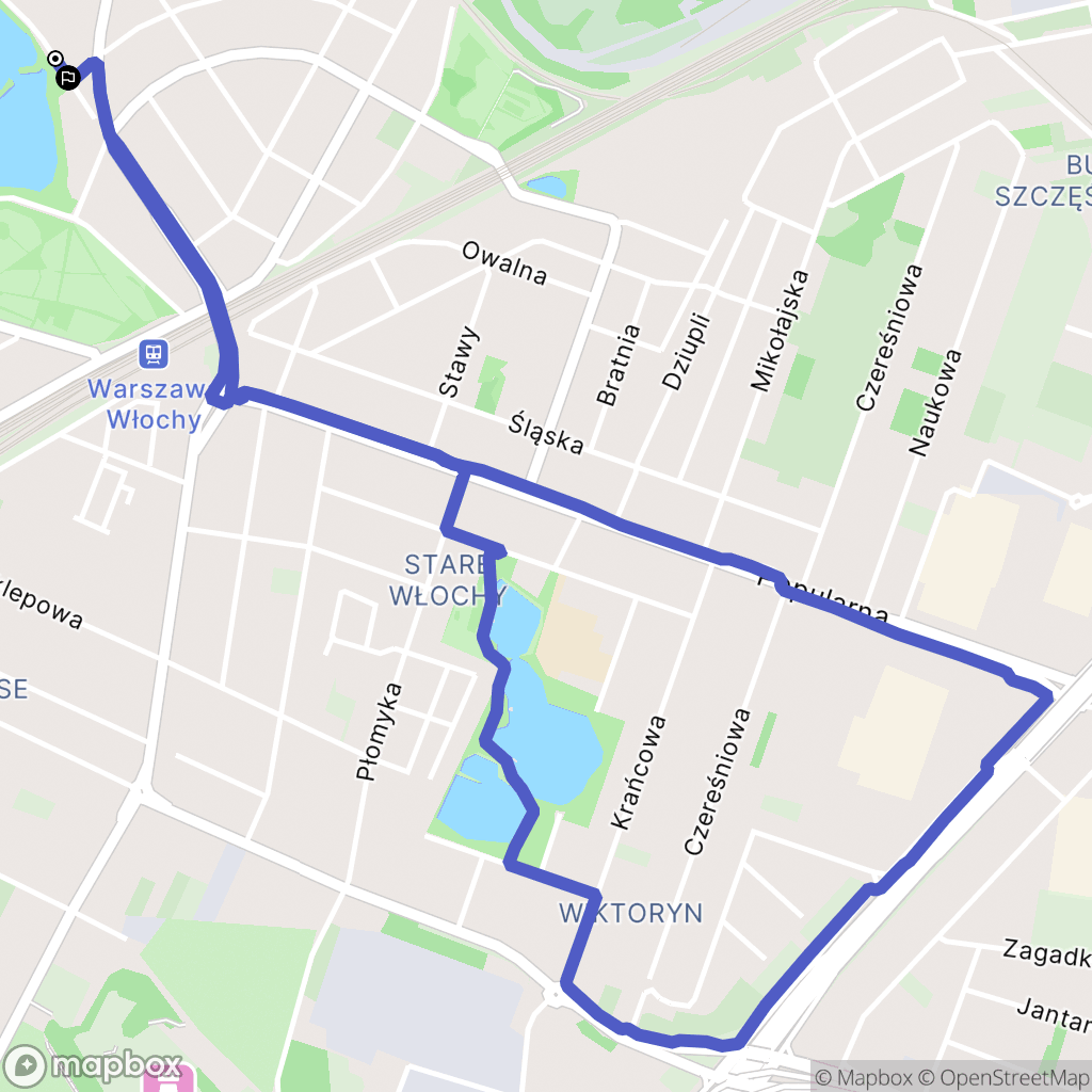 Warszawa: mapa trasy - Poland
