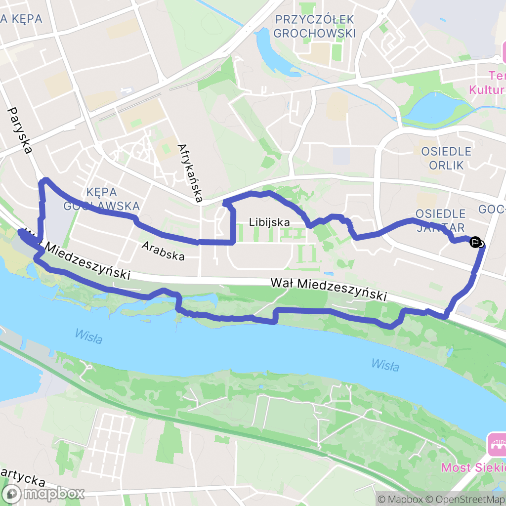 Warszawa: mapa trasy - Poland