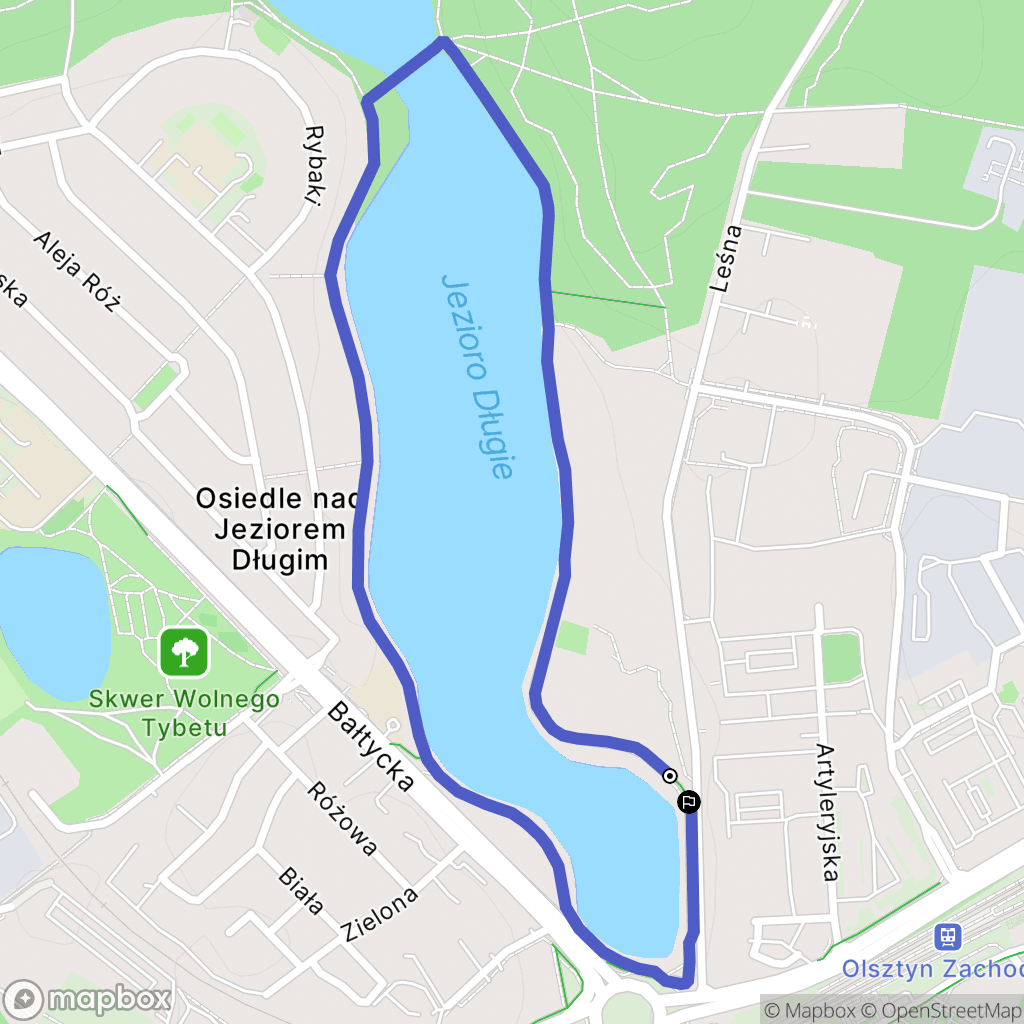 Olsztyn: mapa trasy - Poland