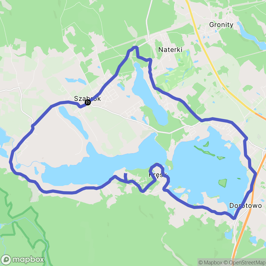 Sząbruk: mapa trasy - Poland