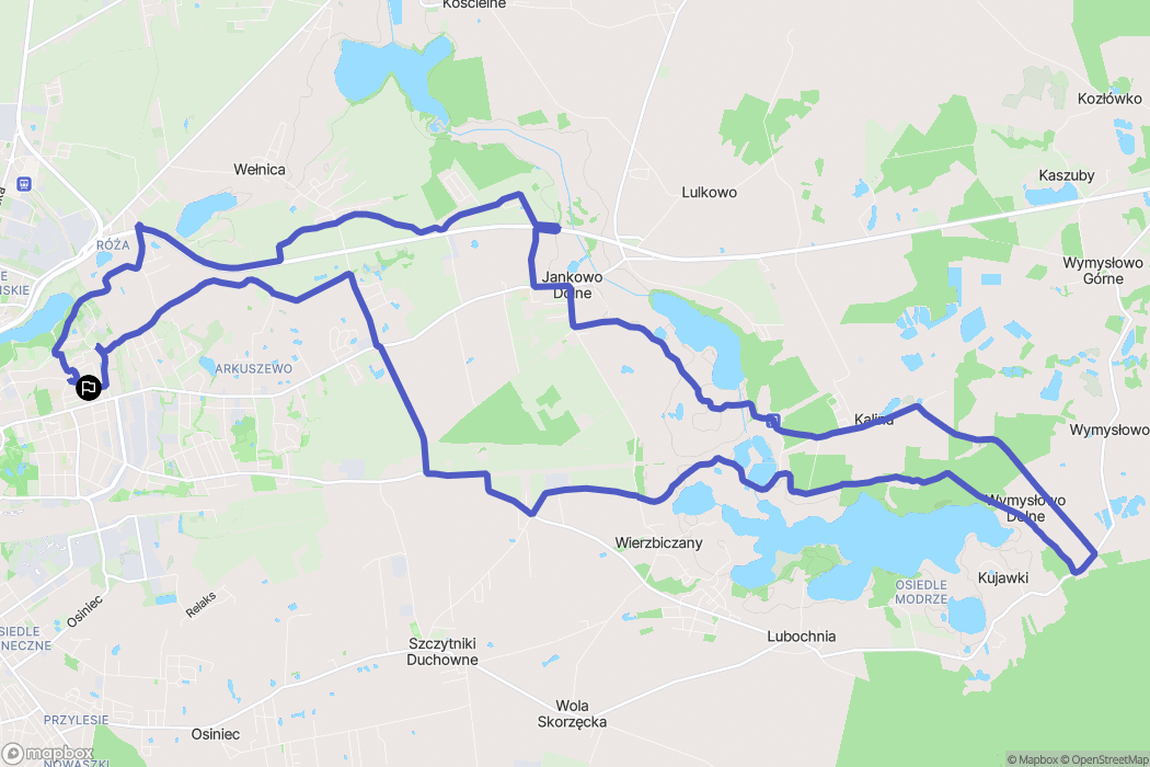 Gniezno: mapa trasy - Poland