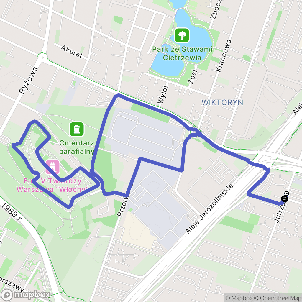 Warszawa: mapa trasy - Poland