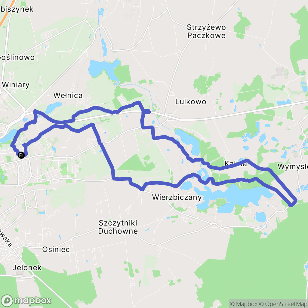 Gniezno: mapa trasy - Poland