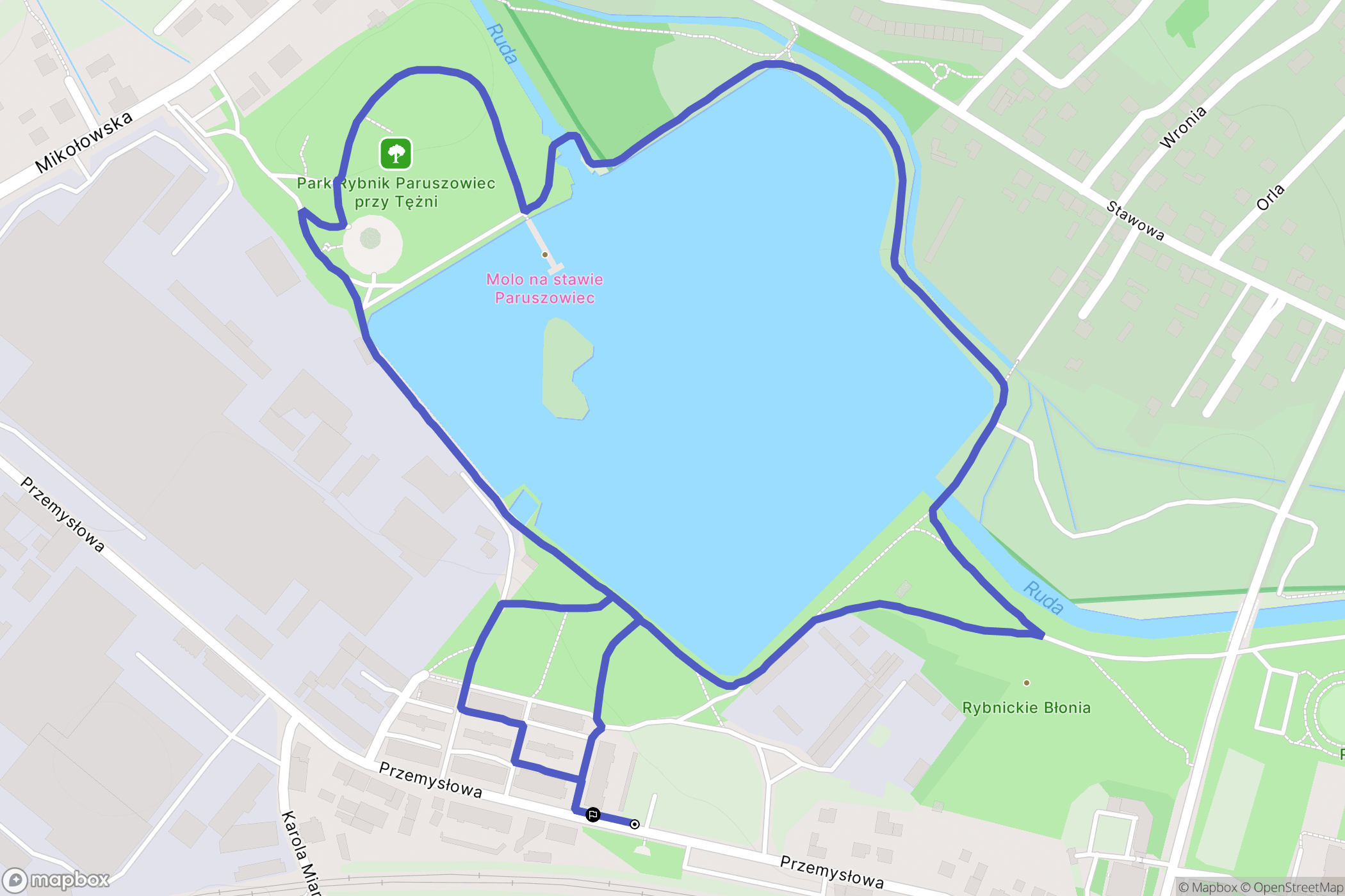 Rybnik: mapa trasy - Poland