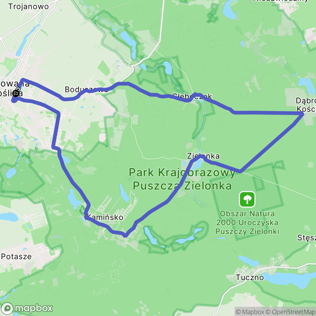 Murowana Goślina: mapa trasy - Poland