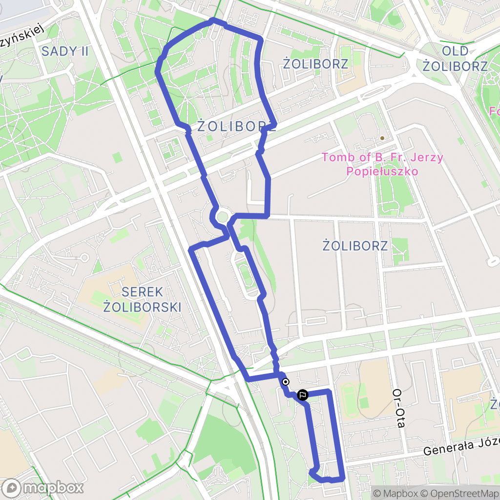 Warszawa: mapa trasy - Poland