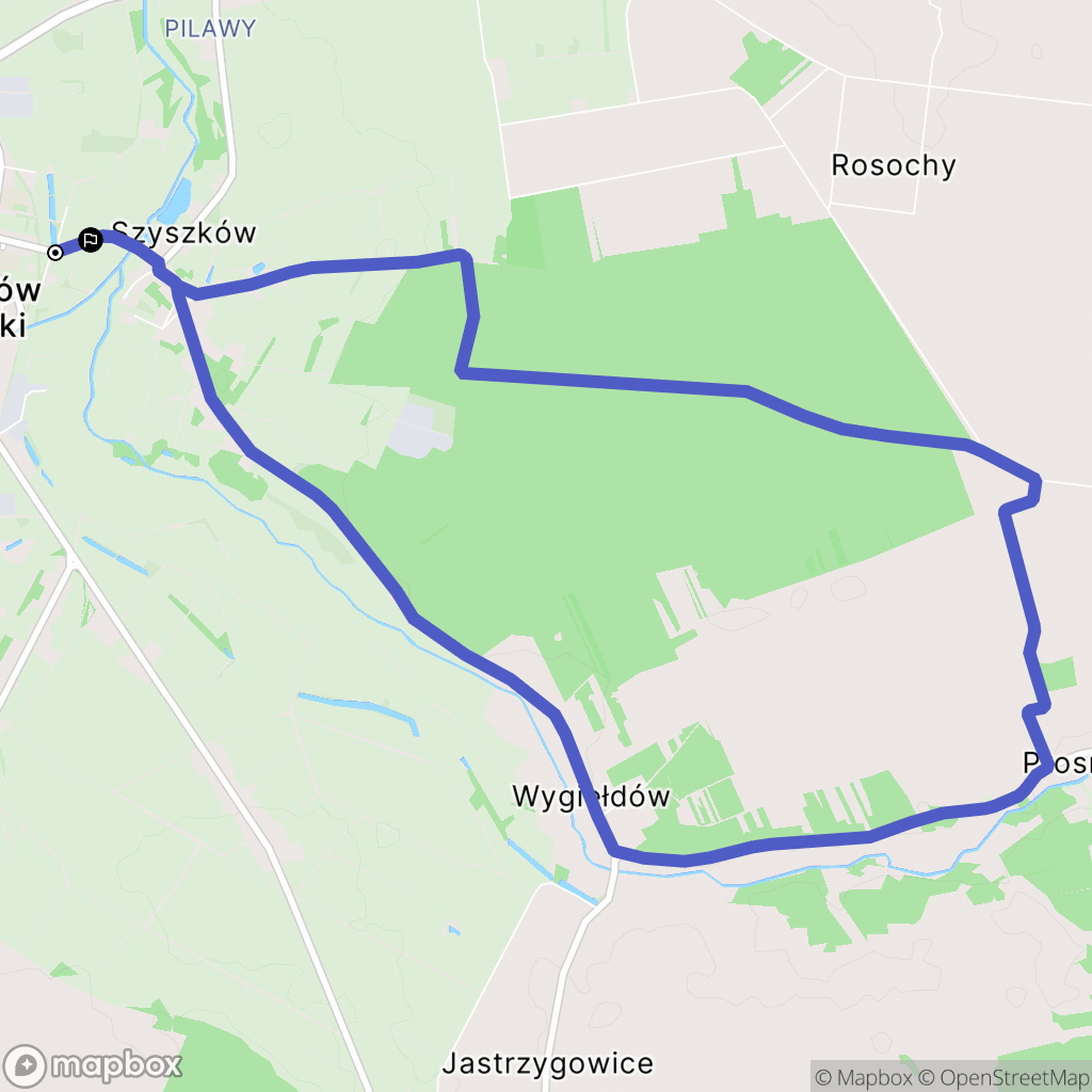 Gorzów Śląski: mapa trasy - Poland