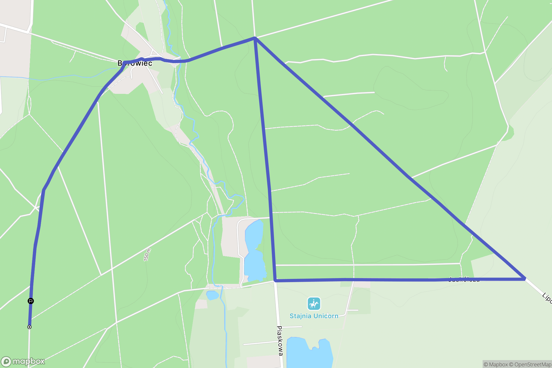 Banino: mapa trasy - Poland