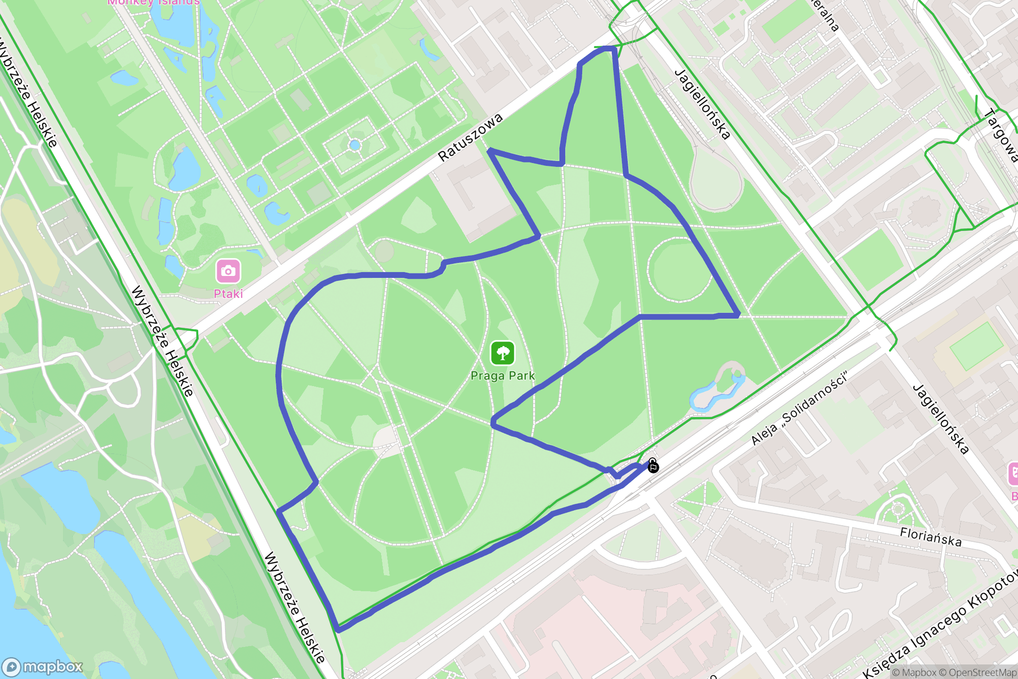 Warszawa: mapa trasy - Poland