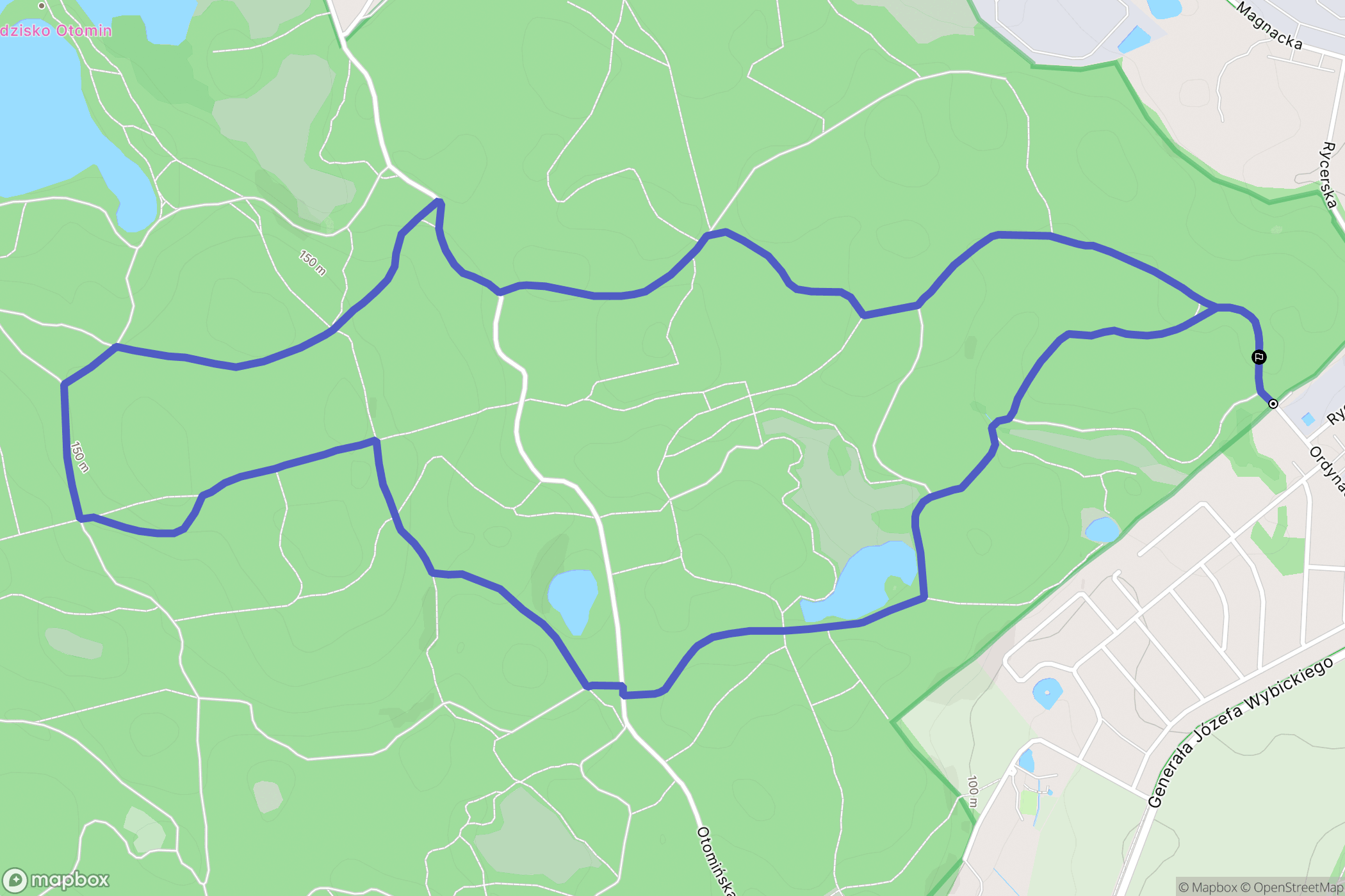 Bąkowo: mapa trasy - Poland