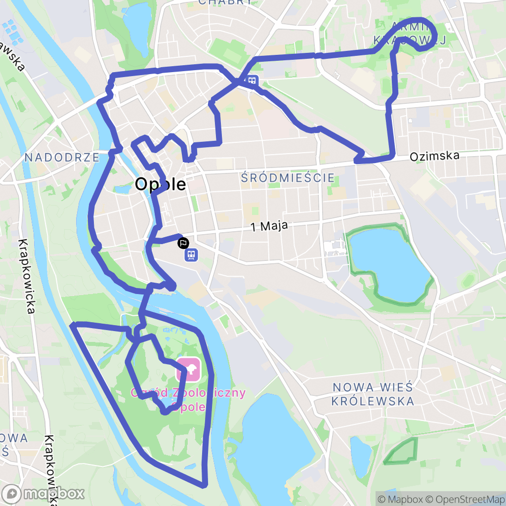 Opole: mapa trasy - Poland