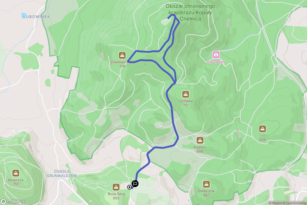 Boguszów-Gorce: mapa trasy - Poland