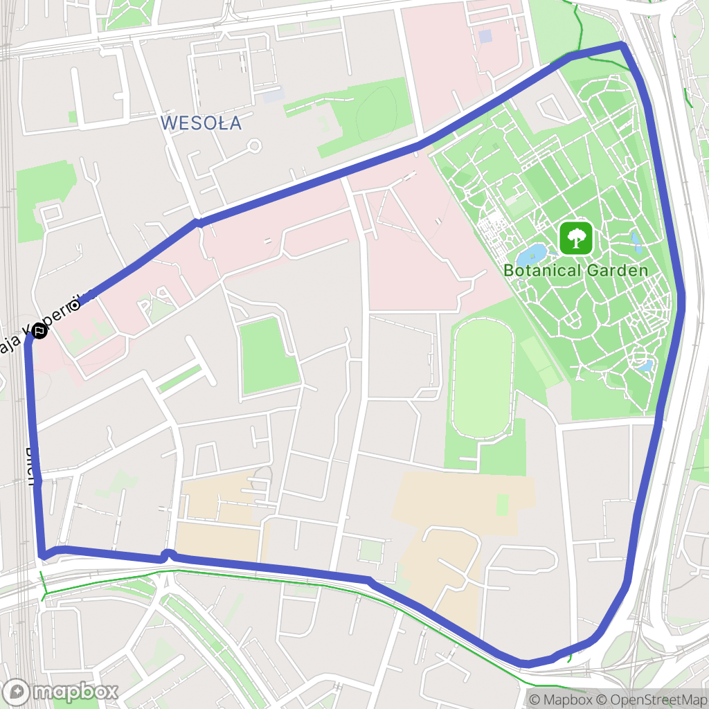 Kraków: mapa trasy - Poland
