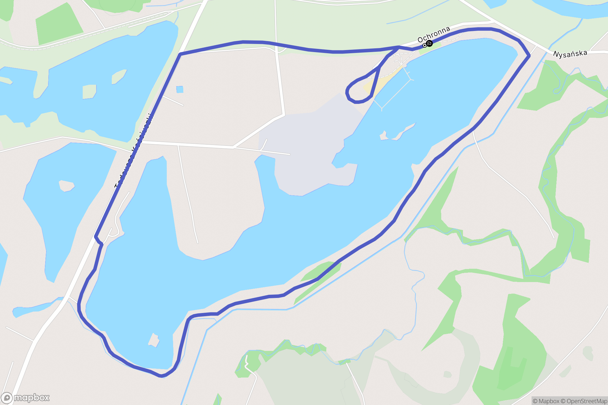 Lewin Brzeski: mapa trasy - Poland