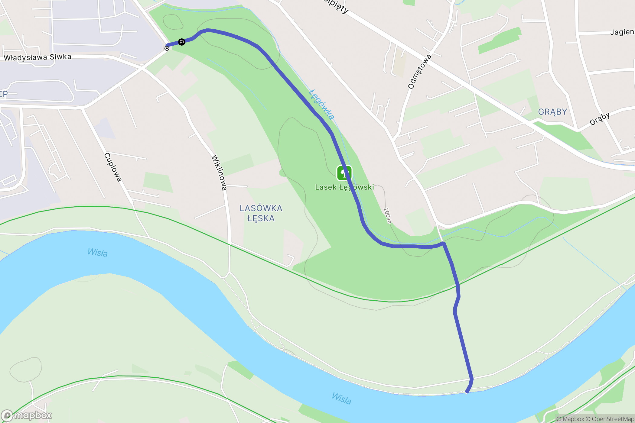 Kraków: mapa trasy - Poland