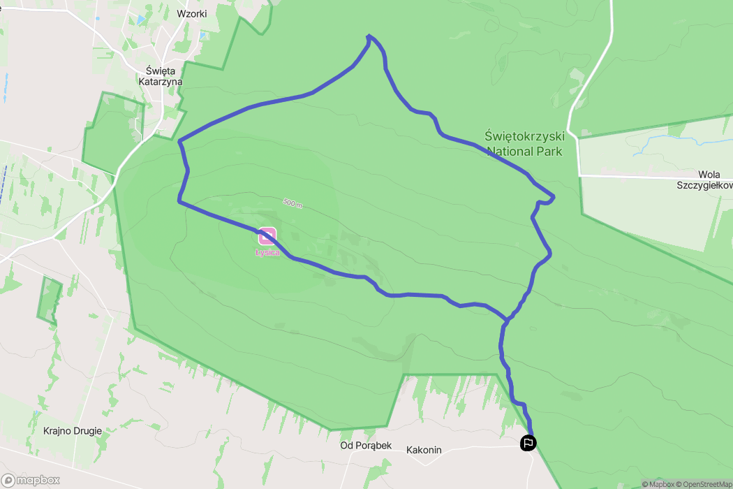 Kakonin: mapa trasy - Poland