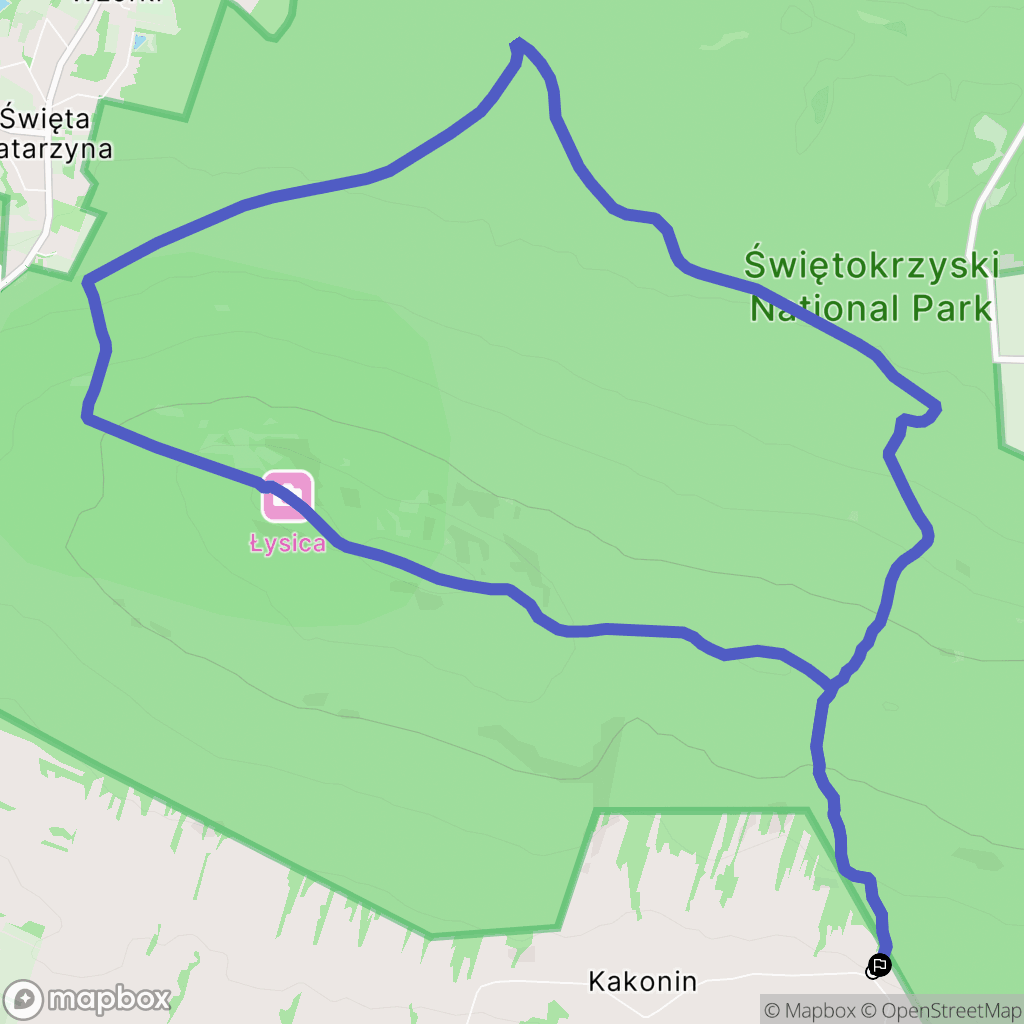 Kakonin: mapa trasy - Poland