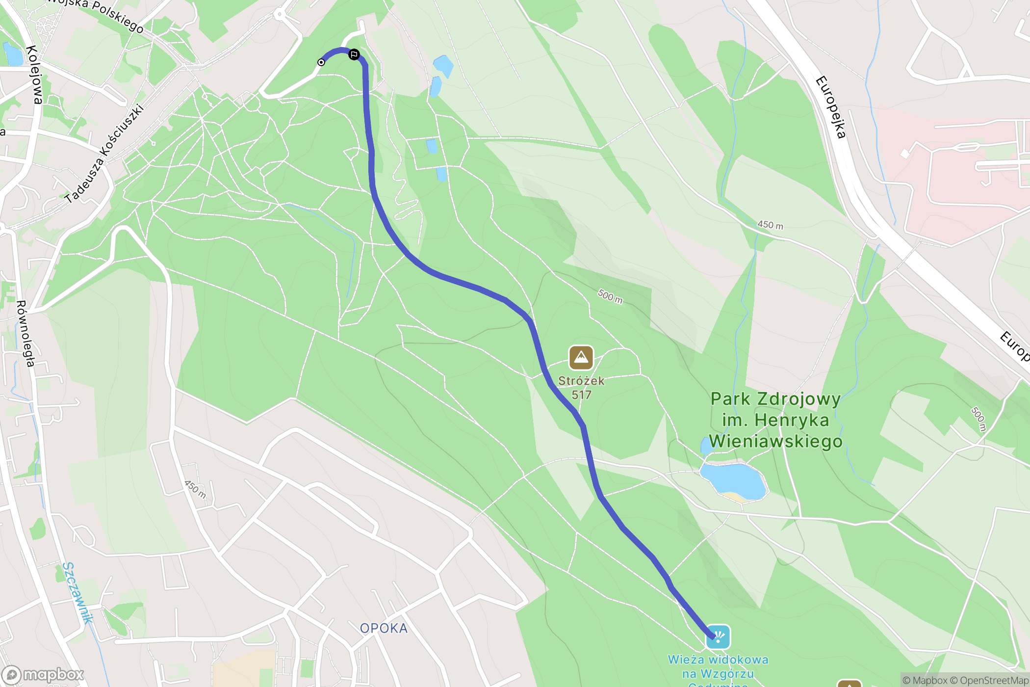 Szczawno-Zdrój: mapa trasy - Poland