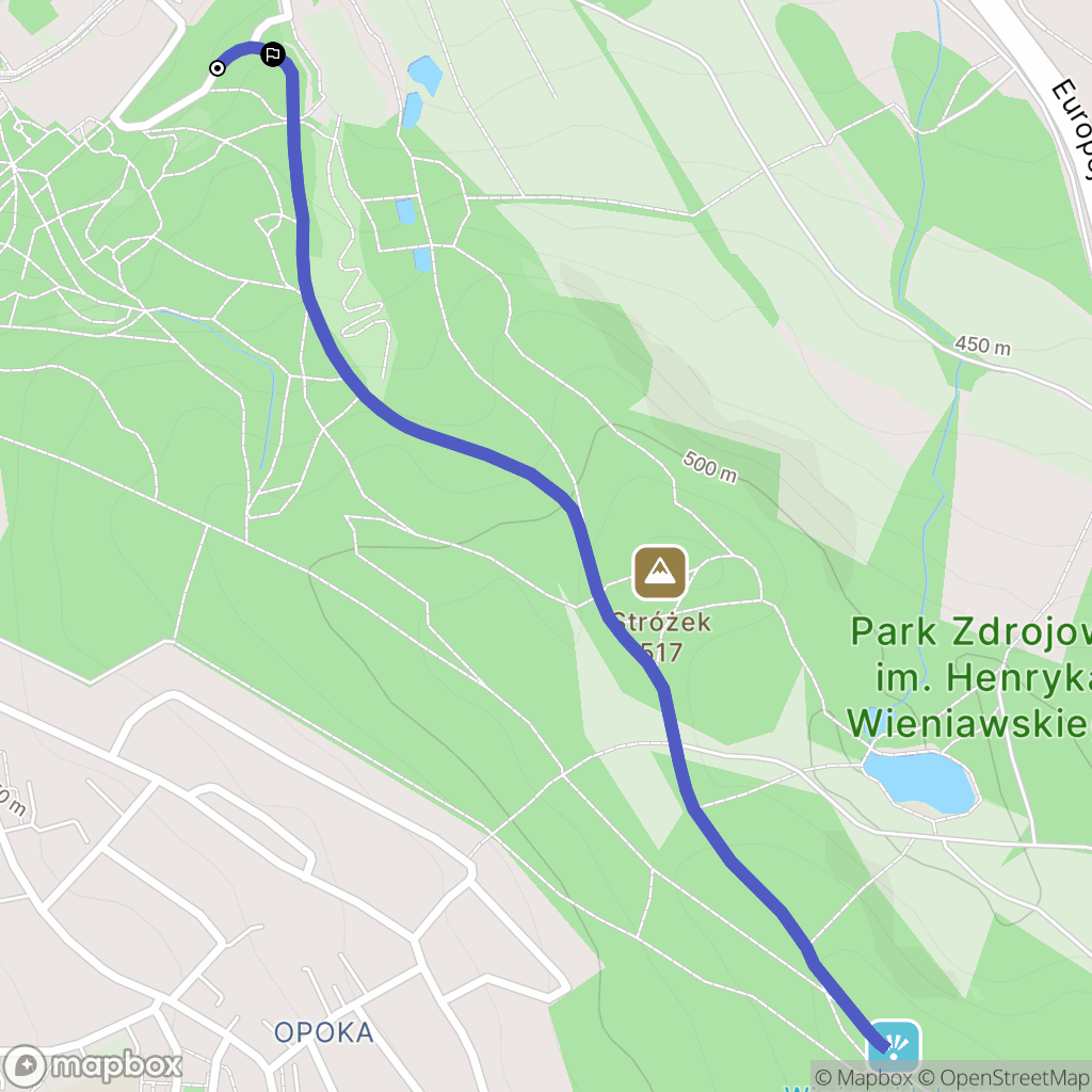 Szczawno-Zdrój: mapa trasy - Poland