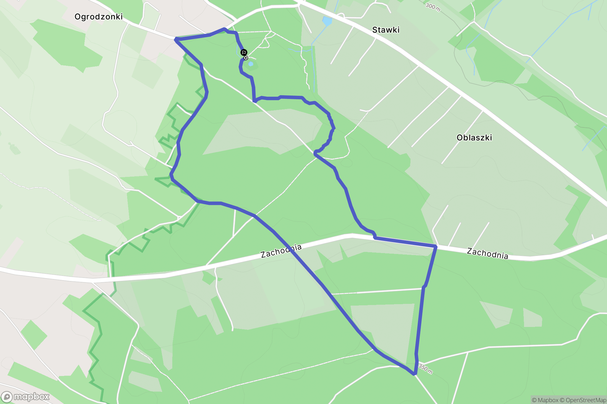 Bolęcin: mapa trasy - Poland