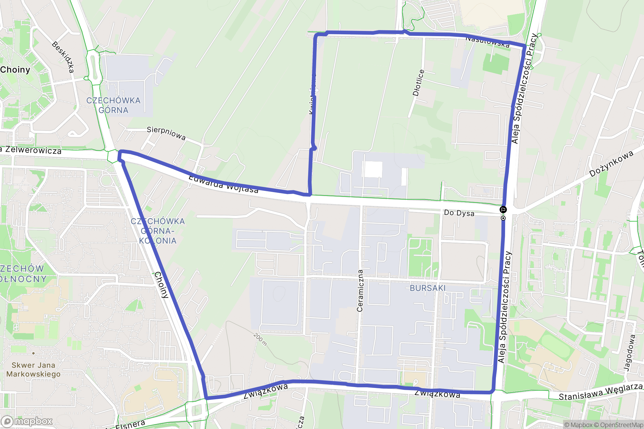 Lublin: mapa trasy - Poland