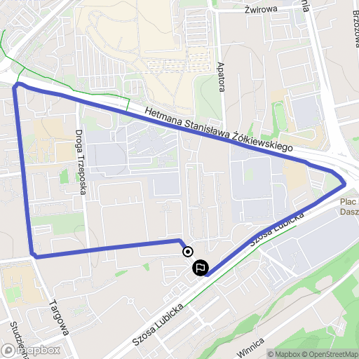 Toruń: mapa trasy - Poland