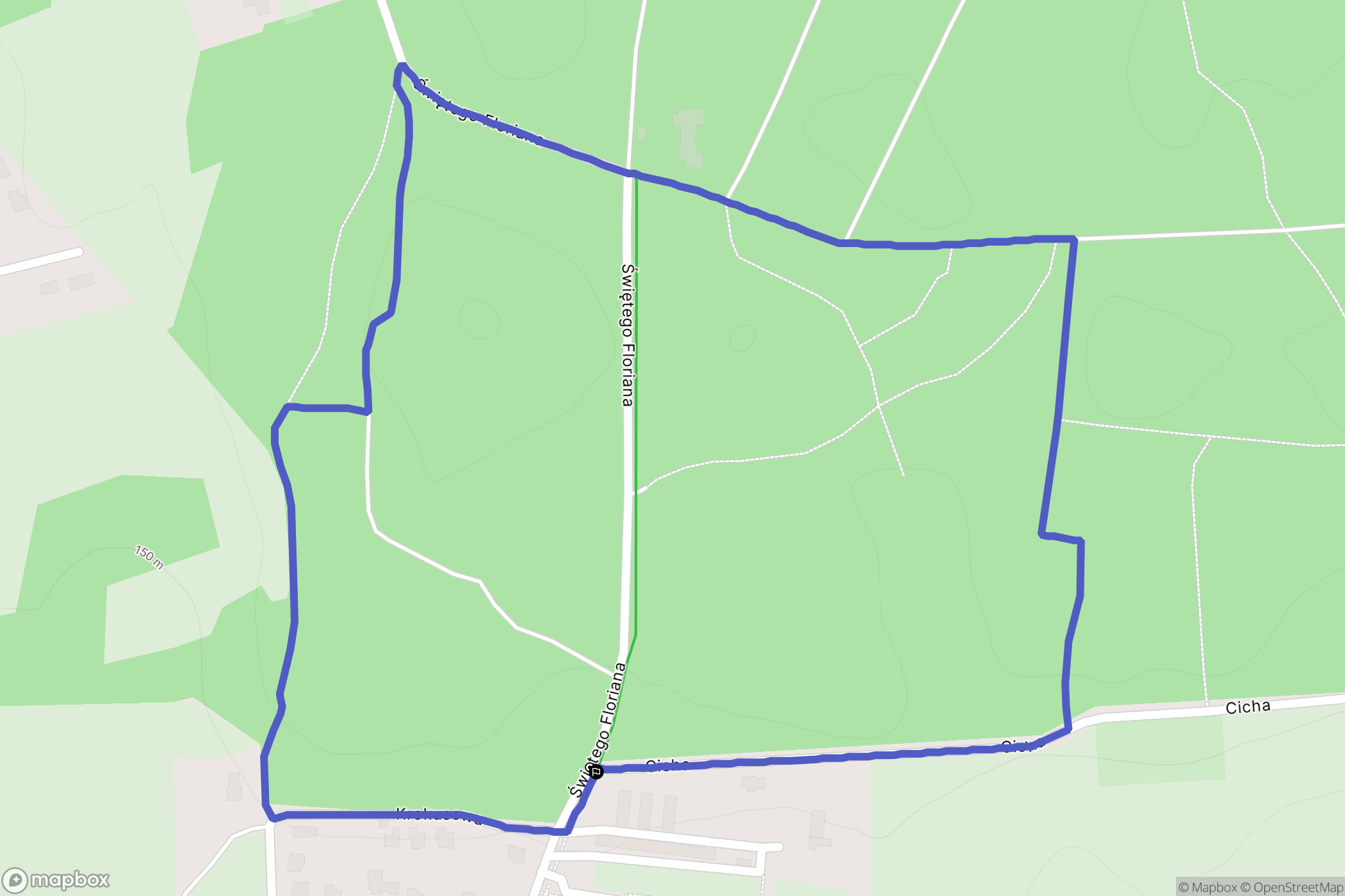 Leźno: mapa trasy - Poland