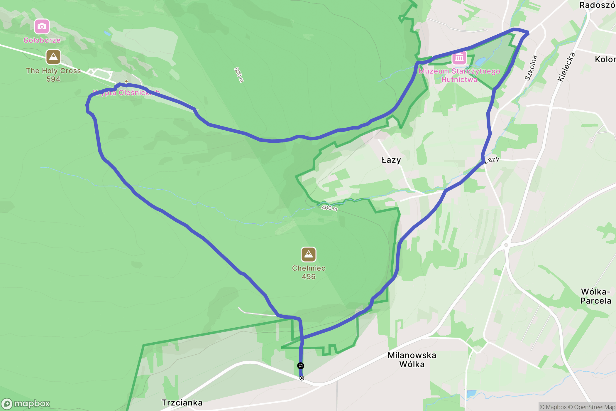 Trzcianka: mapa trasy - Poland