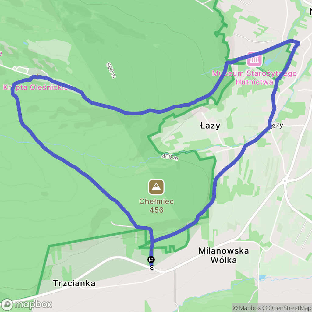 Trzcianka: mapa trasy - Poland