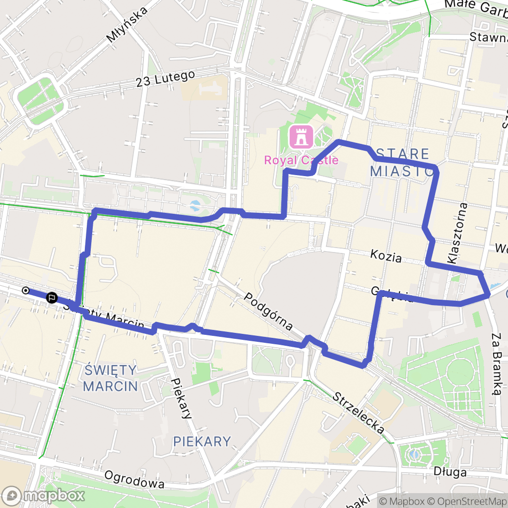 Poznań: mapa trasy - Poland
