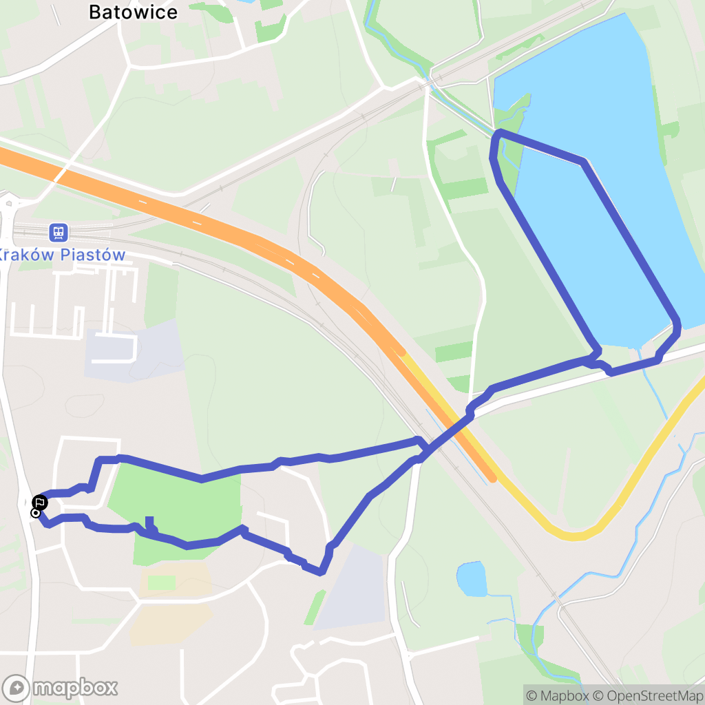 Kraków: mapa trasy - Poland