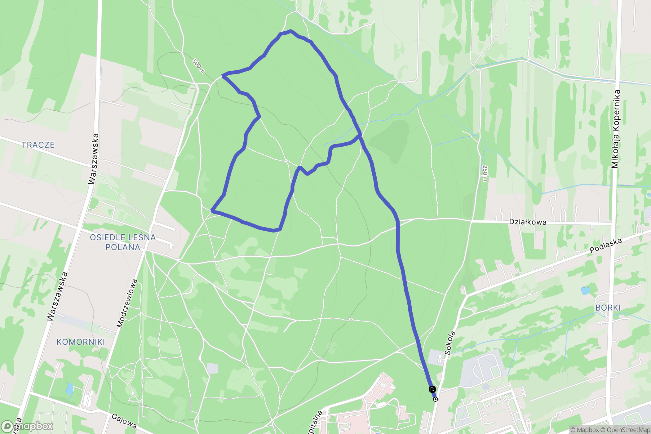 Skarżysko-Kamienna: mapa trasy - Poland
