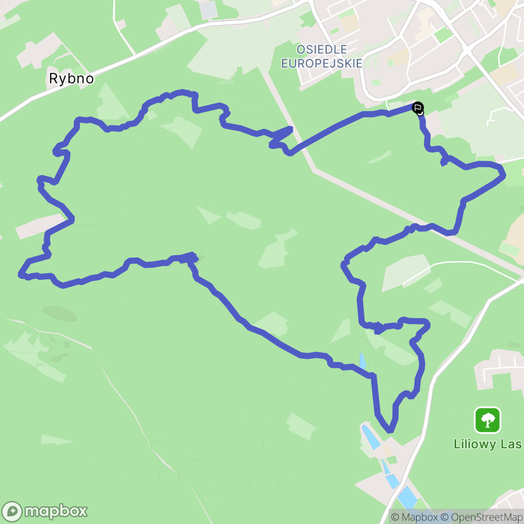 Zielona Góra: mapa trasy - Poland