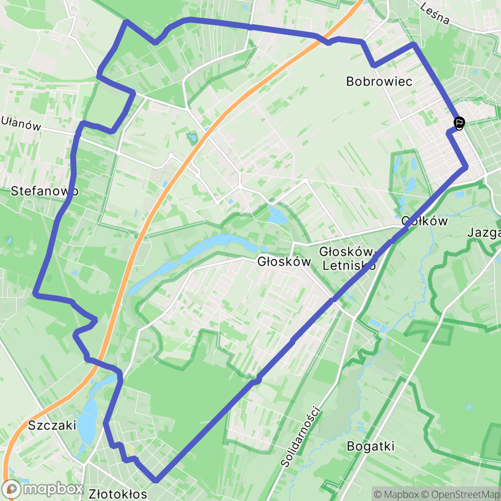 Kamionka: mapa trasy - Poland