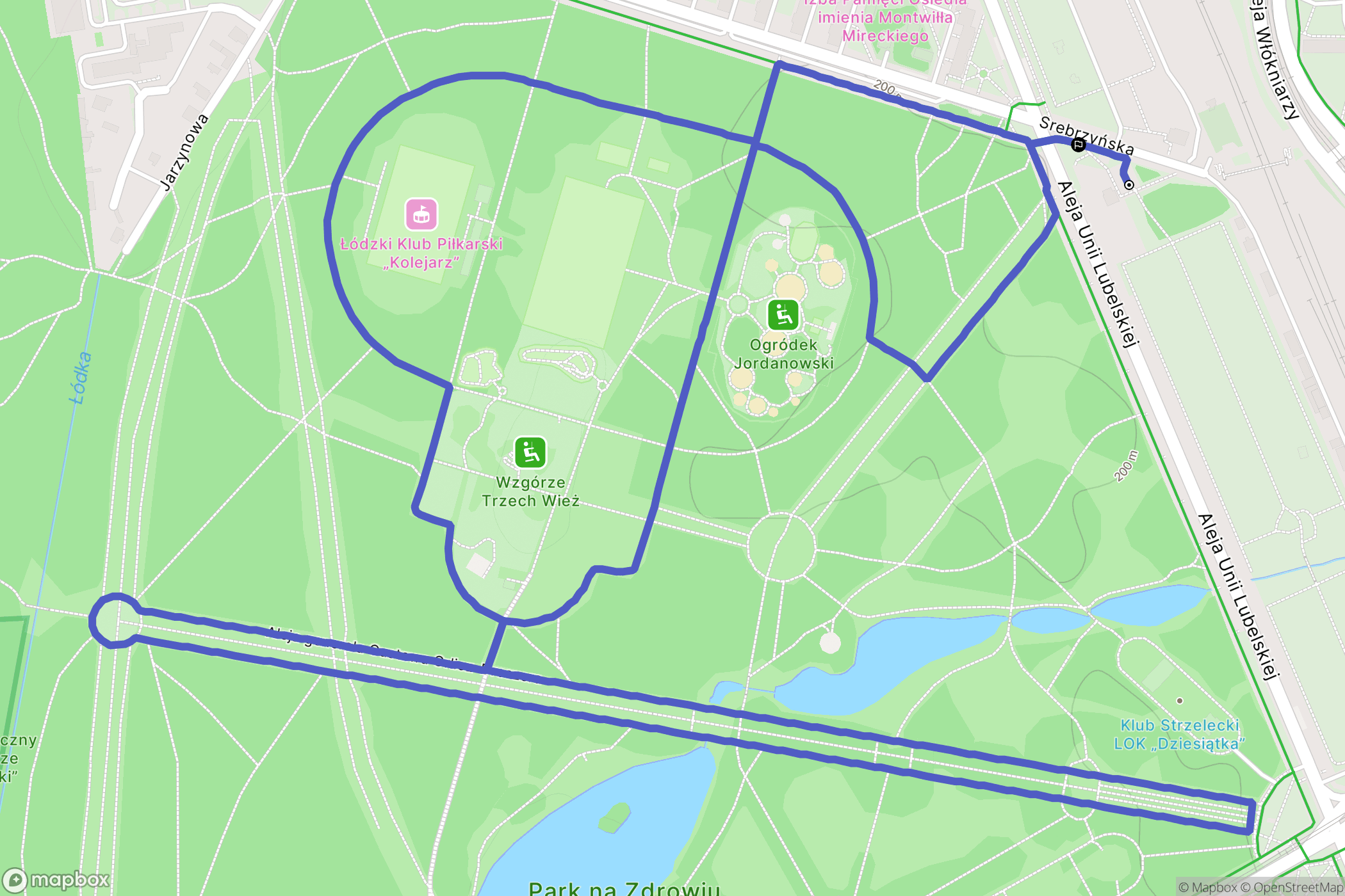 Łódź: mapa trasy - Poland