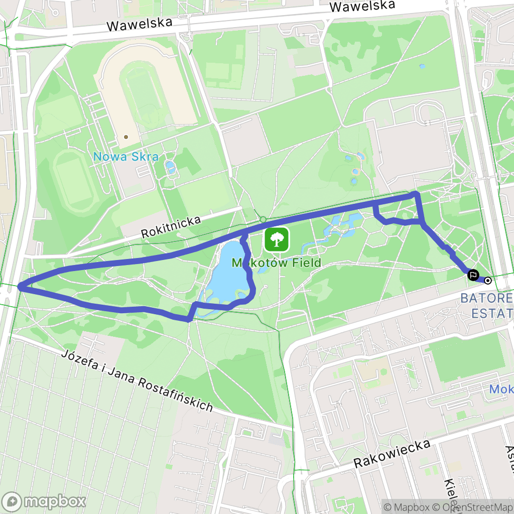 Warszawa: mapa trasy - Poland
