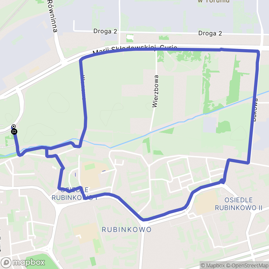 Toruń: mapa trasy - Poland