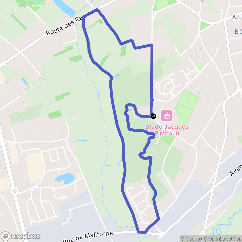Bourges : carte du parcours de randonnée - France