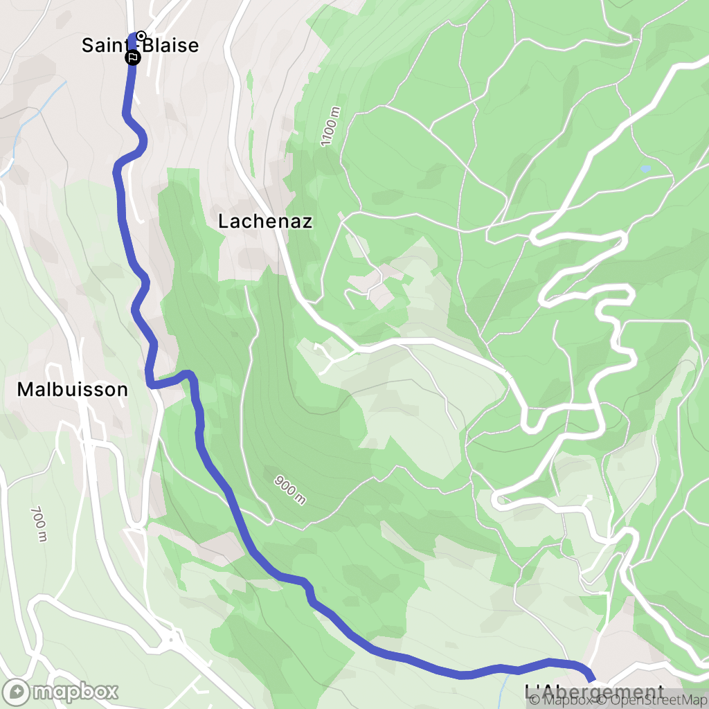 Saint-Blaise : carte du parcours de randonnée - France