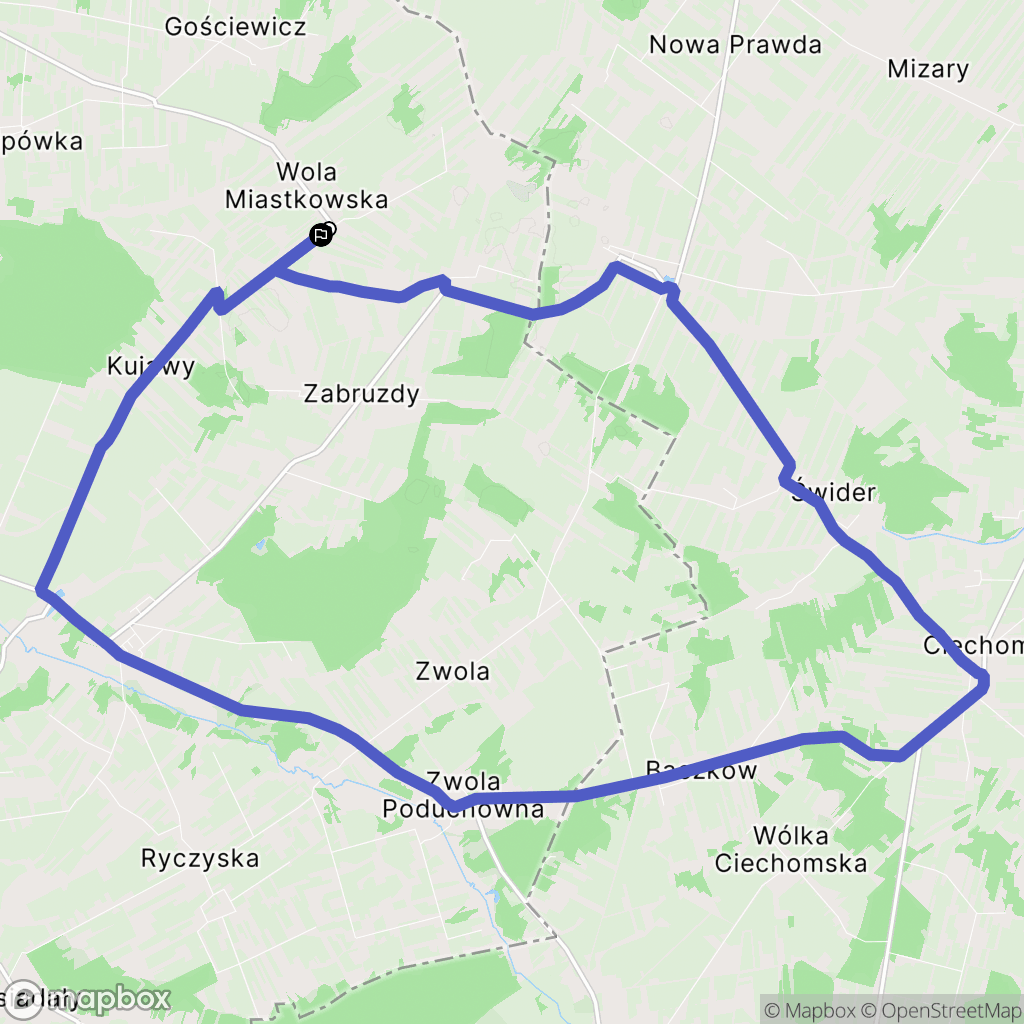 Wola Miastkowska: mapa trasy - Poland