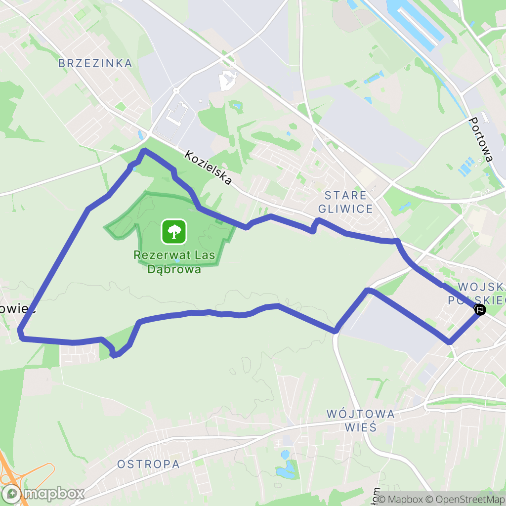 Gliwice: mapa trasy - Poland