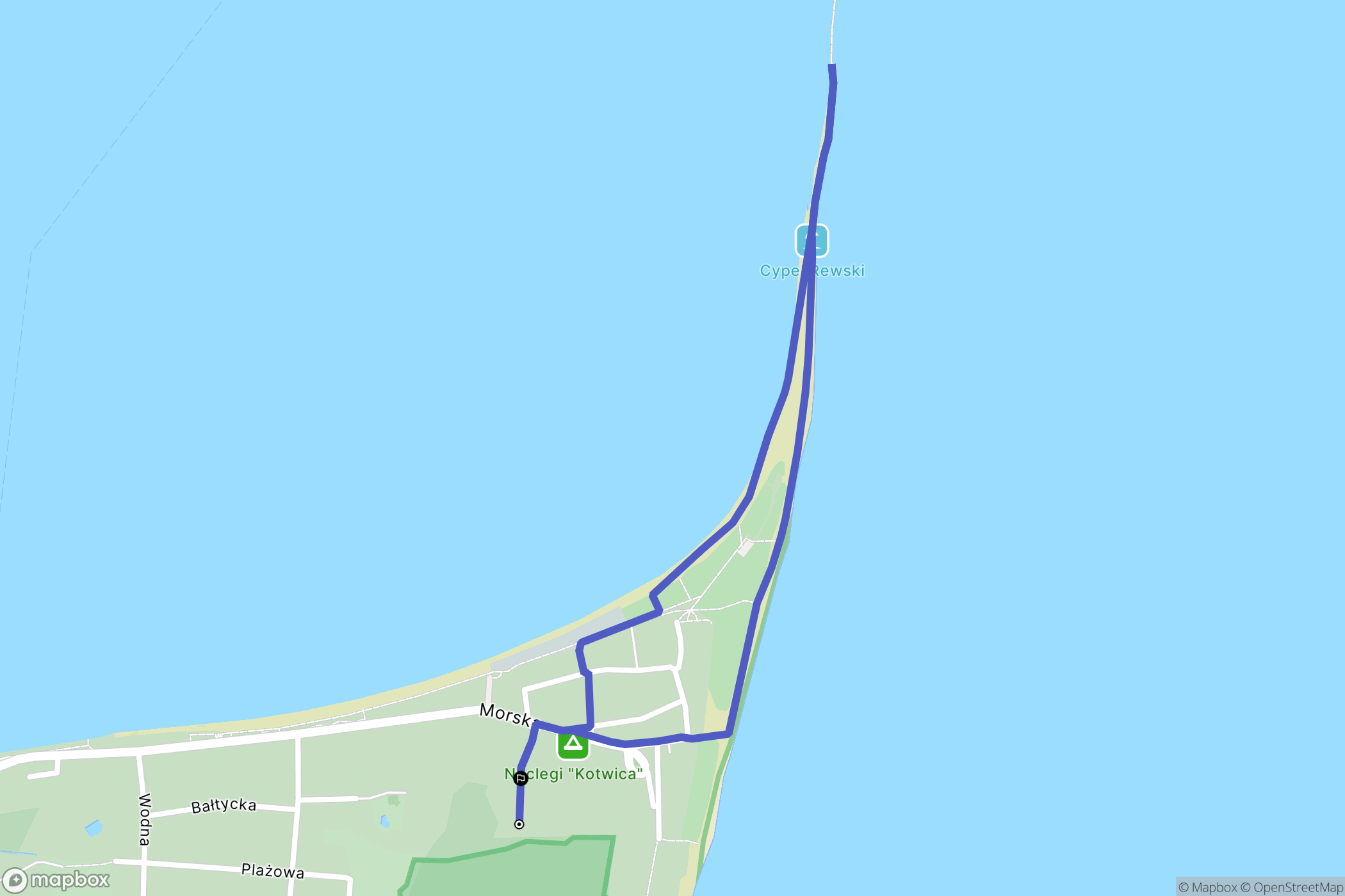 Rewa: mapa trasy - Poland