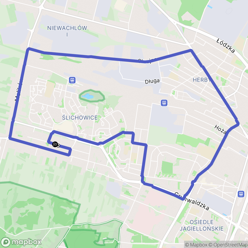Kielce: mapa trasy - Poland
