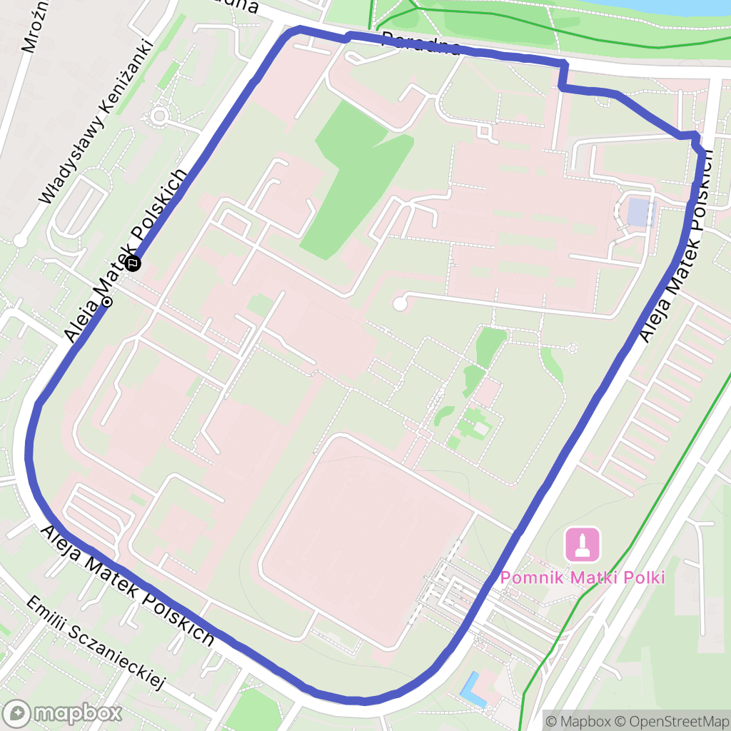Łódź: mapa trasy - Poland