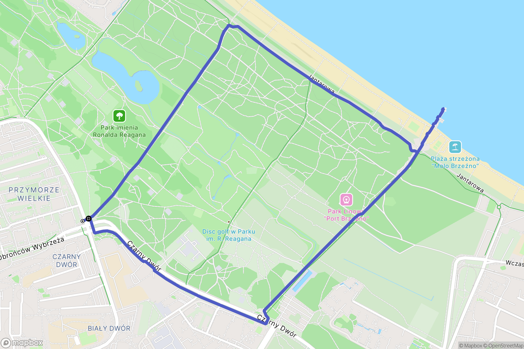 Gdańsk: mapa trasy - Poland