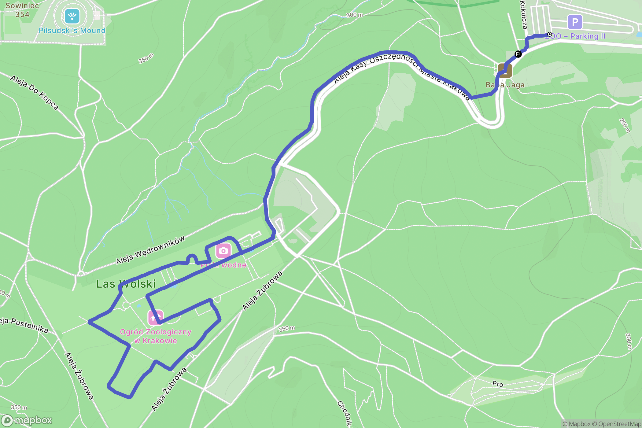 Kraków: mapa trasy - Poland